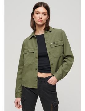 Para mujer. W4010427A Chaqueta militar adornada (S), Casual, Algodón, Manga larga