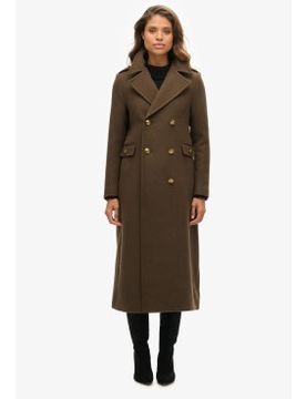 Para mujer. W5011889A Abrigo de lana doble botonadura (S), Casual, Poliéster