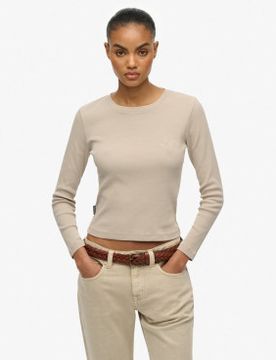 Para mujer. W6012108A Camiseta Essential Logo (XS), Casual, Algodón, Manga larga