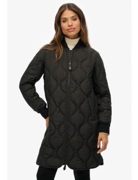 Para mujer. W5011932A Chaqueta Long Quilted Liner (S), Casual, Poliéster