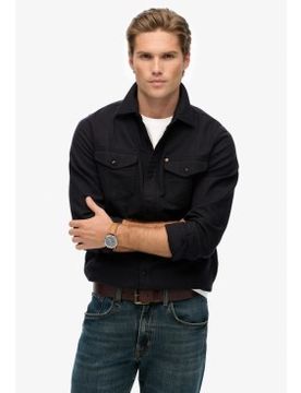 Para hombre. M4011022A Camisa Merchant Ranch (L), Casual, Algodón, Manga larga
