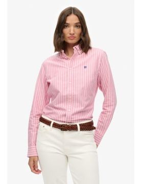 Para mujer. W4010565A Camisa Slim Oxford (M), Casual, Algodón, Manga larga