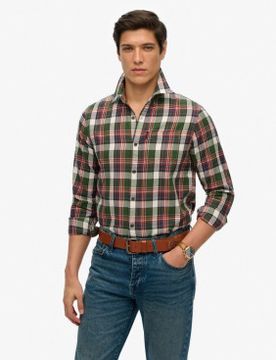Para hombre. M4010737A Camisa Vintage Check (XXL), Casual, Algodón, Manga larga