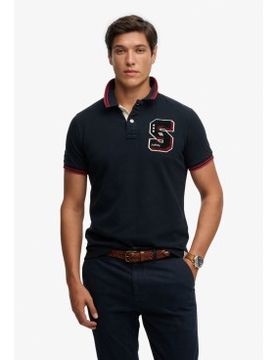 Para hombre. M1110472A Polo Vintage Athletic Patch (XL), Casual, Algodón, Manga corta