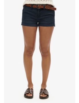 Para mujer. W7110393A Shorts Chinos (L), Azul, Casual, Algodón