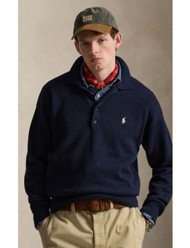 Para hombre. 710B20258001 Jersey holgado de algodón con bandera (S), Casual, Manga larga