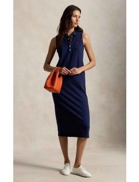 Para mujer. 211968292002 Vestido polo de algodón elástico (XS), Casual, Sin mangas / Tirantes