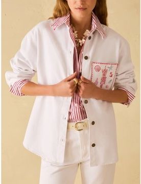 Para mujer. 2611111303200 Camisa Pbbgelo (38), Casual, Algodón, Denim, Manga larga