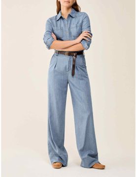 Para mujer. 2611181133200 Jeans Wide lightweight denim PBBCOMMA (40), Casual, Lyocell