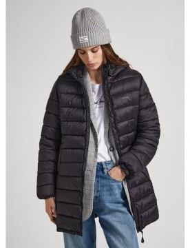 Para mujer. PL402252 Abrigo Maddie Largo (M), Casual, Nylon, Manga larga