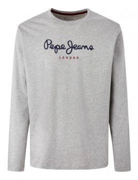 Para hombre. PM508209 Camiseta Eggo Largo N (M), Negro, Casual, Algodón, Manga larga