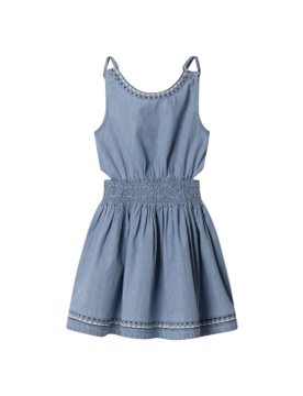 Para niña. PG9500021 Vestido Ivanny (6años= 104cm), Casual, Algodón, Sin mangas / Tirantes, moda infantil
