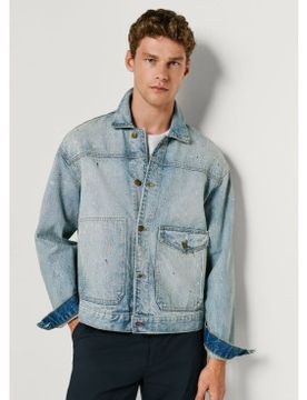 Para hombre. PM4027278 Chaqueta Milo (L), Casual, Algodón, Denim