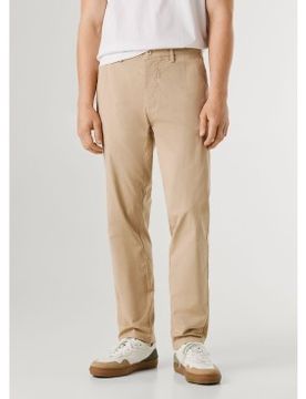 Para hombre. PM2100073 Pantalón Slim Chino Poplin (33), Casual, Algodón