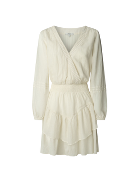 Para mujer. PL9537702 Vestido Lorenza (L), Casual, Algodón, Manga larga