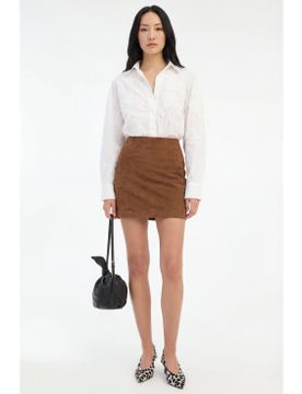 Para mujer. 115592249 Mini Falda de Piel (34), Casual