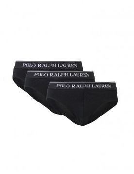 Polo . 714835884002 Lot de 3 slips noirs (L), Homewear, Coton