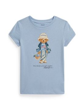 Para niña. 312A11759001 Camiseta de punto de algodón y Polo Bear (5años= 109/116cm), Casual, Manga corta, moda infant