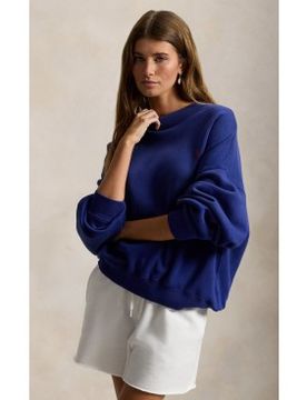 Para mujer. 211A96258001 Sudadera de felpa con cuello redondo (XXS), Casual, Algodón, Manga larga