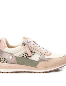 Para mujer. 17150201-BEIGE Zapatillas 171502 (37), Marrón, Plano, Cordones, Cremallera, Casual