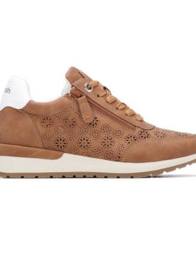 Para mujer. 17513102-CAMEL Zapatillas 175131 (37), Plano, Cremallera, Casual