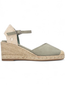 Para mujer. 17521205-KAKI Alpargatas 175212 (36), 5 a 8cm, Hebilla, Casual