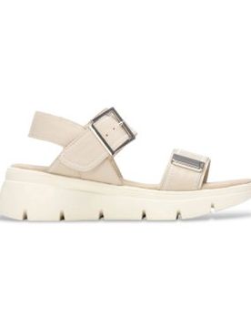 Para mujer. 17516101-HIELO Sandalias 175161 (37), Plano, Hebilla, Casual
