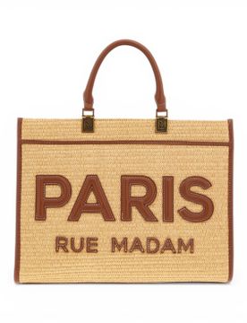Para mujer. 1533 Bolso Iconique Tote Straw (OSFA), Casual, Poliuretano
