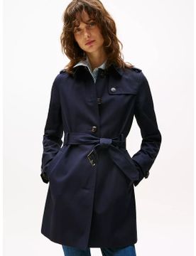 Para mujer. WW0WW24966 Gabardina Heritage Single Breasted (XS), Casual, Algodón, Manga larga