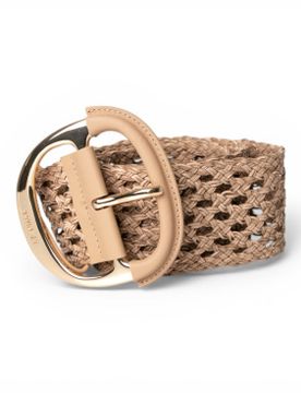 Para mujer. 261TO5390 Cinturón con entrelazado y maxihebilla (S), Casual, Poliuretano
