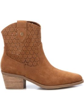 Para mujer. 14388502-CAMEL Botines de piel 143885 (37), 5 a 8cm, Cremallera, Casual
