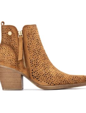 Para mujer. 14503701-CAMEL Botines 145037 (37), Piel, 3 a 5cm, Cremallera, Casual