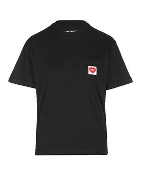 T-Shirt POCKET HEART schwarz XS damen