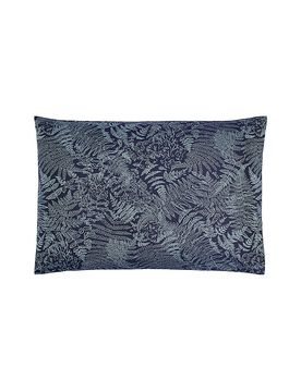 Jacquard Kissenbezug FARN 70x90cm Dunstblau dunkelblau baby