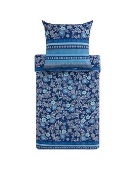 Satin Bettwäsche VARIGOTTI 70x90cm/140x200cm Blau dunkelblau baby