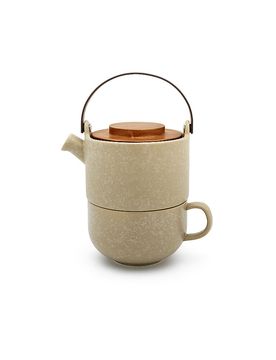 Teekanne TEA FOR ONE UMEA 0,5l Lehmgrau / Bamb camel baby