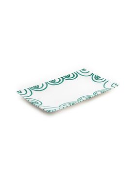 Platte rechteckig Grün Geflammt 36x15cm grün baby