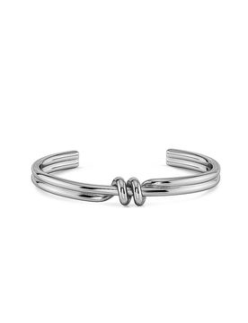Drehbarer Armreif steel silber L damen