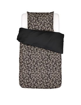 Satin Bettwäsche JULIETTE 70x90cm/140x200cm Almost Black schwarz baby