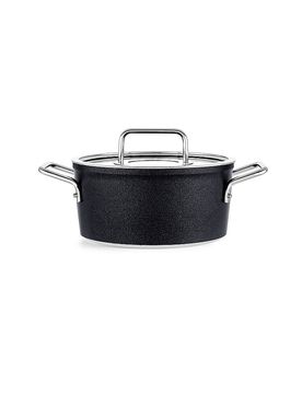 Kochtopf mit Gasdeckel ADAM0ANT 20cm/2,7l Anihaft/Schwarz schwarz baby
