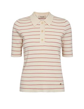 Poloshirt MMCALIZSTRIPESS creme XL damen