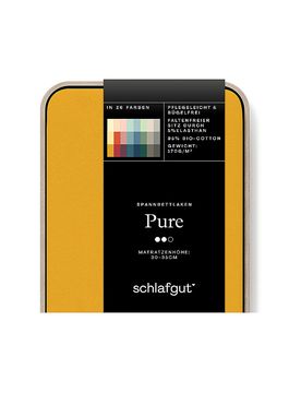 Jersey Spannleintuch PURE 140x200cm Yellow Deep L gelb baby