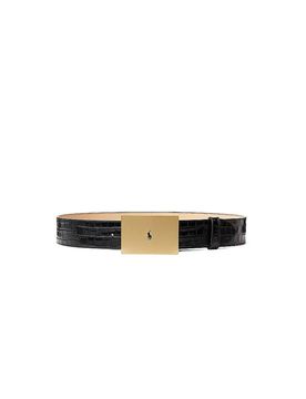 POLO Ledergürtel schwarz XS damen