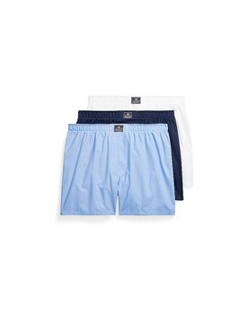 POLO Boxershorts 3er Pkg weiss hellblau marine hellblau L herren