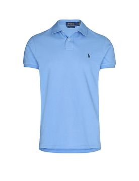 POLO Poloshirt Slim Fit hellblau L herren