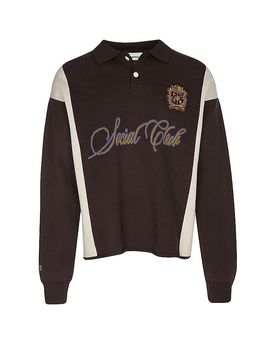 Polo-Pullover EMBLEM CONTRAST CLUBHOUSE braun L herren