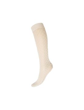 Kniestrümpfe BLOSSOM buttercream creme S damen