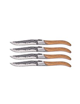 Steakmesser BULL 4er-Set Olivenholz braun baby