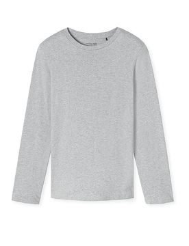 Pijama Camiseta de Manga Larga gris jaspeado gris 50