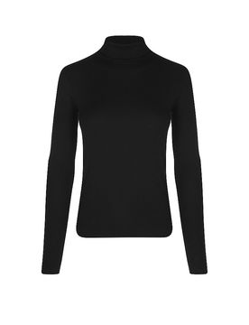 Jersey de cuello alto negro XS